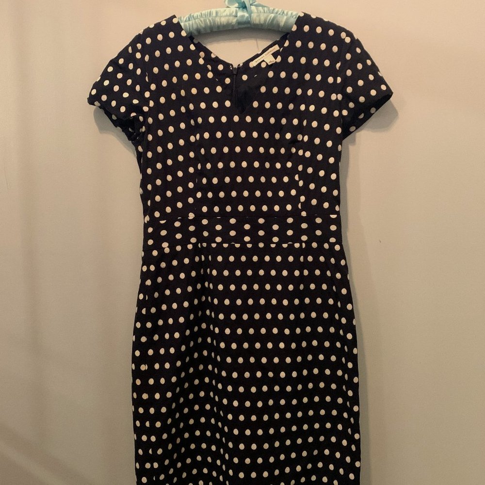 Banana Republic Blue and White Polka Dot Dress